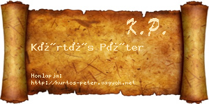 Kürtös Péter névjegykártya