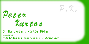 peter kurtos business card